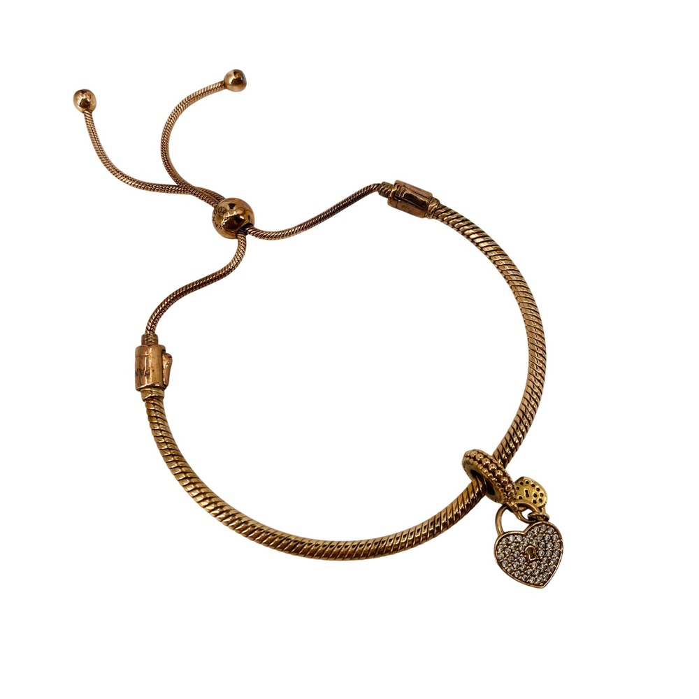 Pandora Heart‎ Padlock Slider Bracelet Womens OS